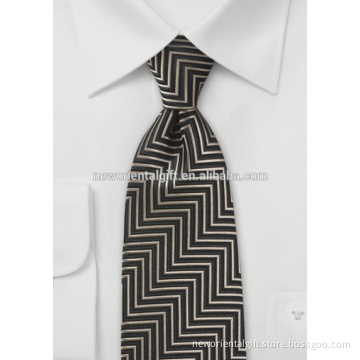 Aztec Patterned Ties in Black and Gold